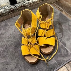 Sorel lace up wedges